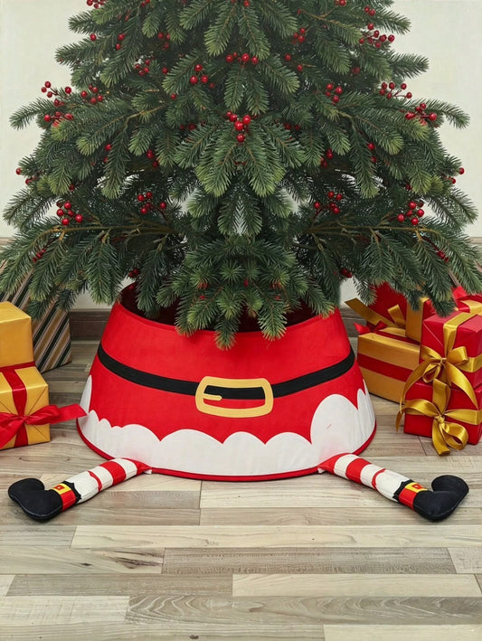 Christmas Tree Skirt with Festive Character Legs | 3 Designs