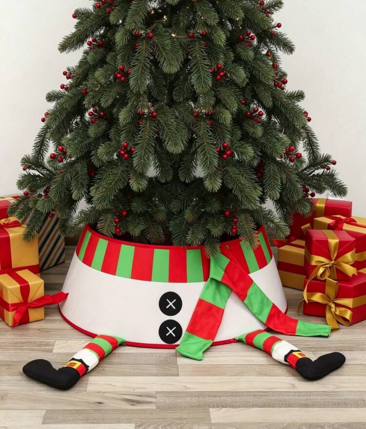 Christmas Tree Skirt with Festive Character Legs | 3 Designs