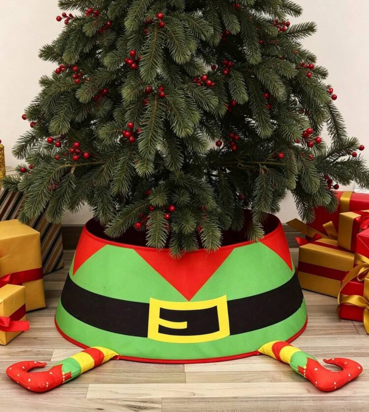 Christmas Tree Skirt with Festive Character Legs | 3 Designs