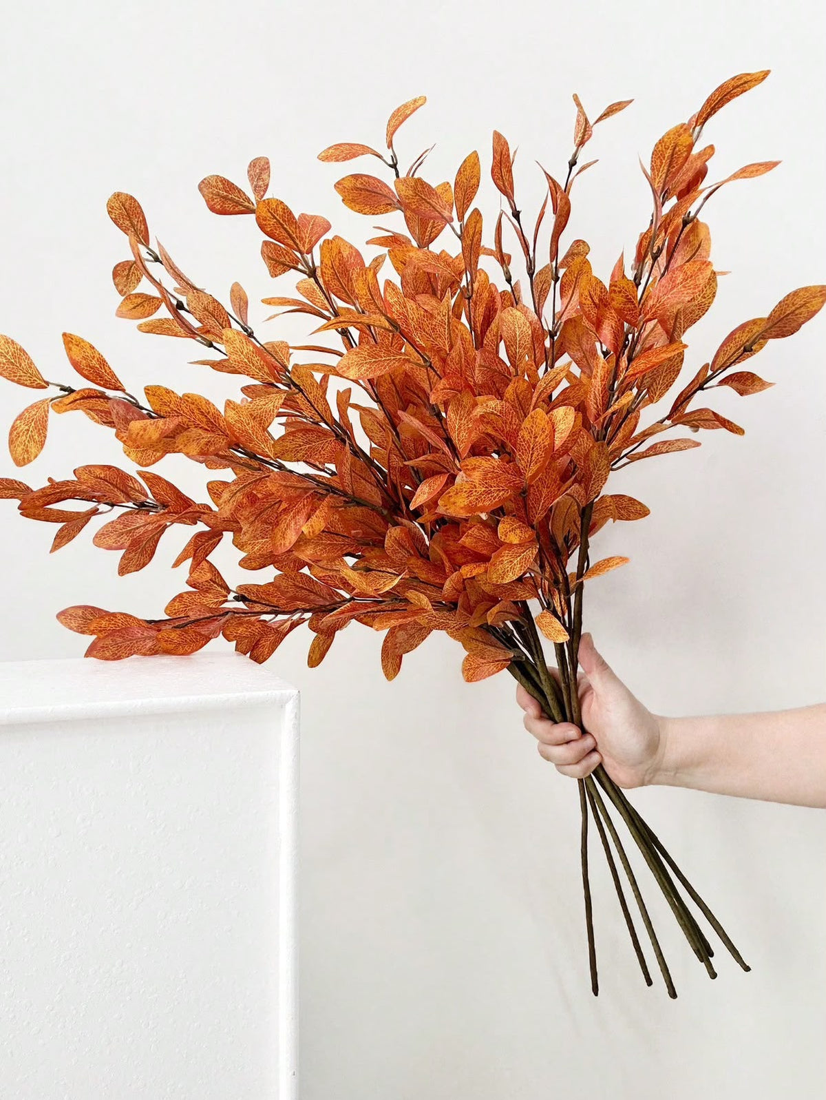 Artificial Autumn Eucalyptus Stem | 65 cm Fall Foliage Branch
