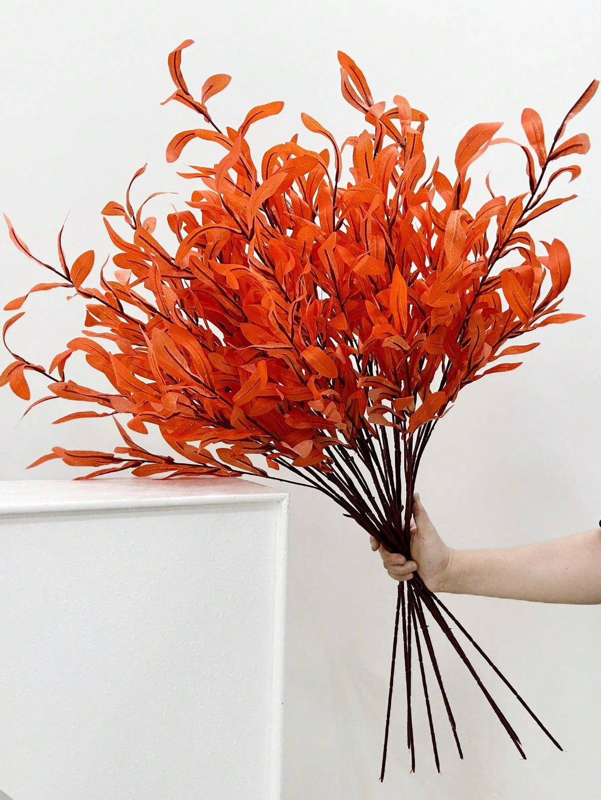 Artificial Autumn Eucalyptus Stem | 65 cm Fall Foliage Branch
