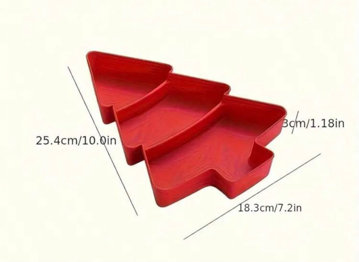 Christmas Tree-Shaped Snack Serving Tray | 4 Colours