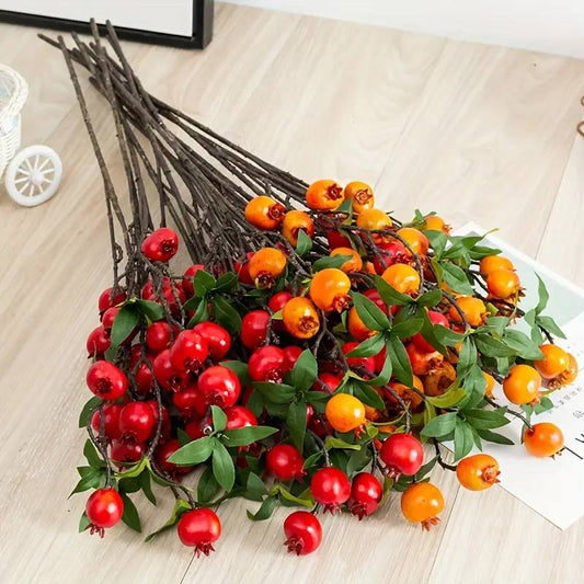 Artificial Pomegranate Branch Stems (5 pieces)