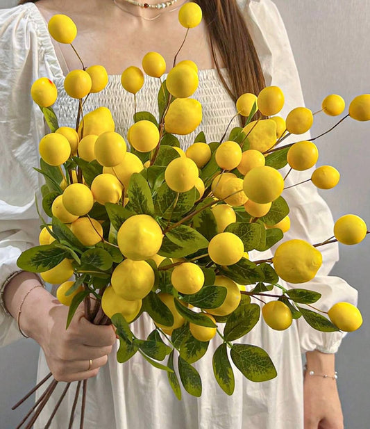 Artificial Lemon Branch (4 Pieces)