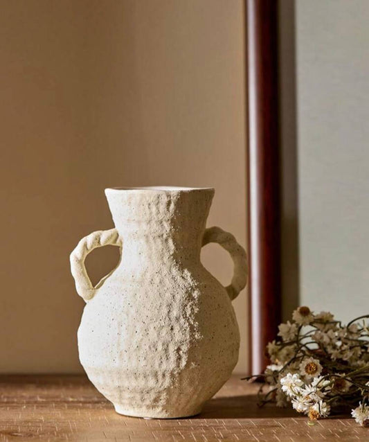 Textured Ceramic Sculptural Vase